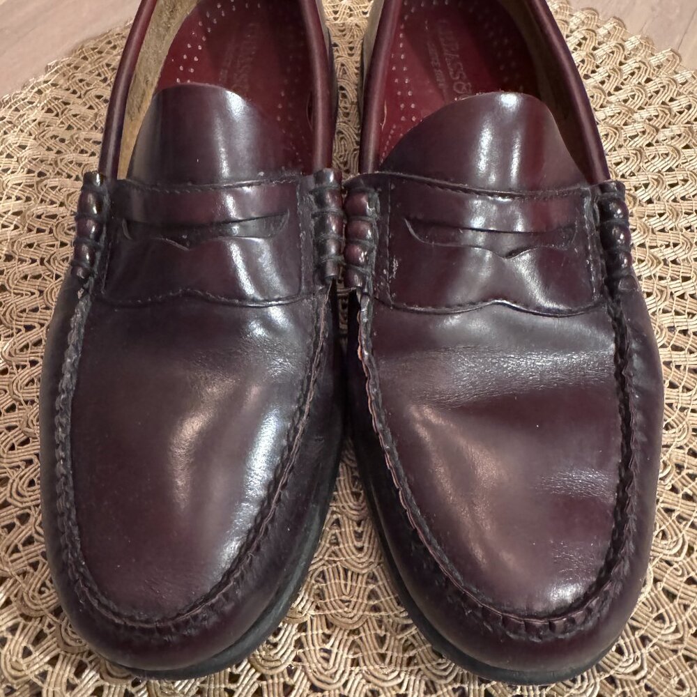 GH Bass & Co loafers in oxblood red